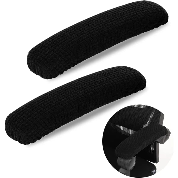 2 Kontorstol Armstøttetrekk, Stretch Polyester Beskyttende Kontorstolstrekk Lindrer Albuesmerter