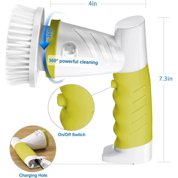 Elektrisk Spinnskrubbare Sladdlös Elektrisk Rengöringsborste för ,ZQKLA