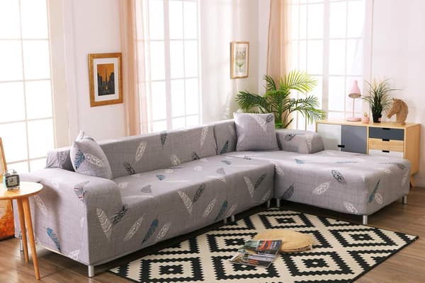 Print Stretch Sofatrekk, Moderne Sklisikker 3-seters Elastisk Sofa, ZQKLA