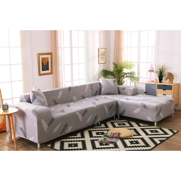 Tryckt Stretch Sofföverdrag, Modernt Halkfritt 3-sits Elastiskt Sofföverdrag, ZQKLA