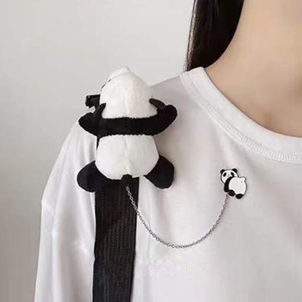 Panda klädnål, tecknad plysch Panda Brosch Söta smycken Pins
