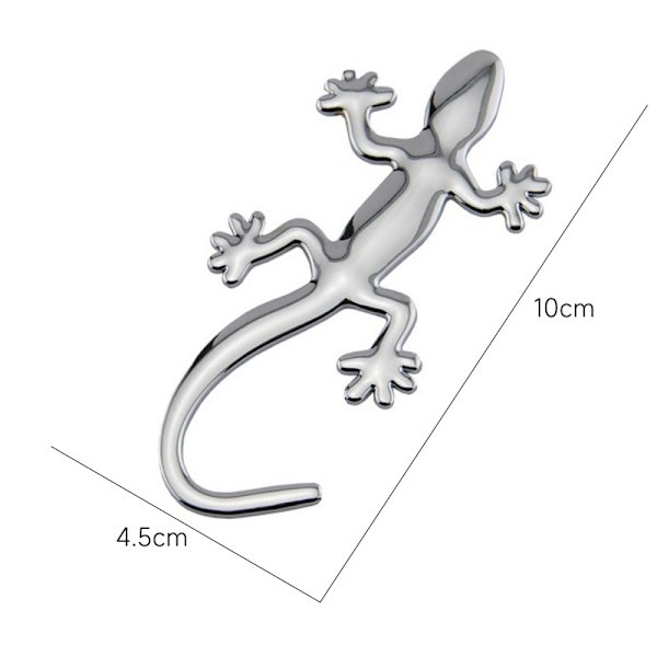 Stjernelogo Gecko Metall 3D Bilmerke Emblem Klistremerke Solid Bil, ZQKLA
