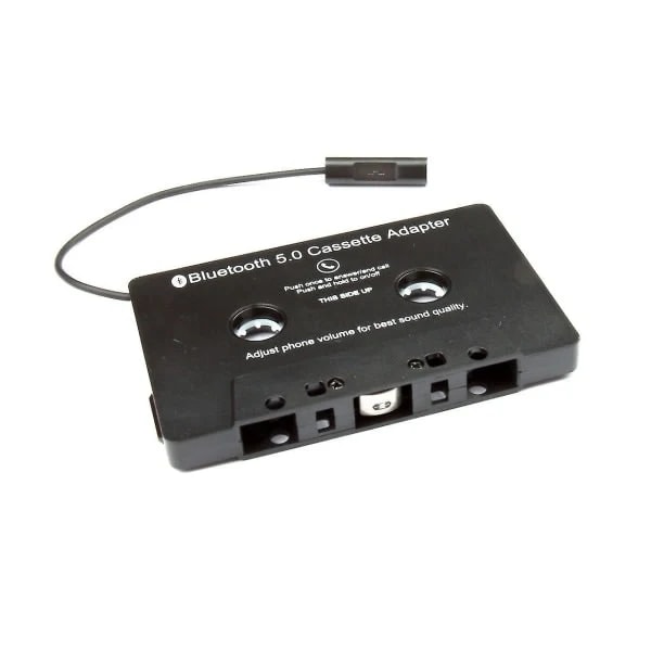 Autostereo Bluetooth -kasettinauhuri kasettinauhuri Bluetooth 5.0 kasetti Aux-sovitin musta