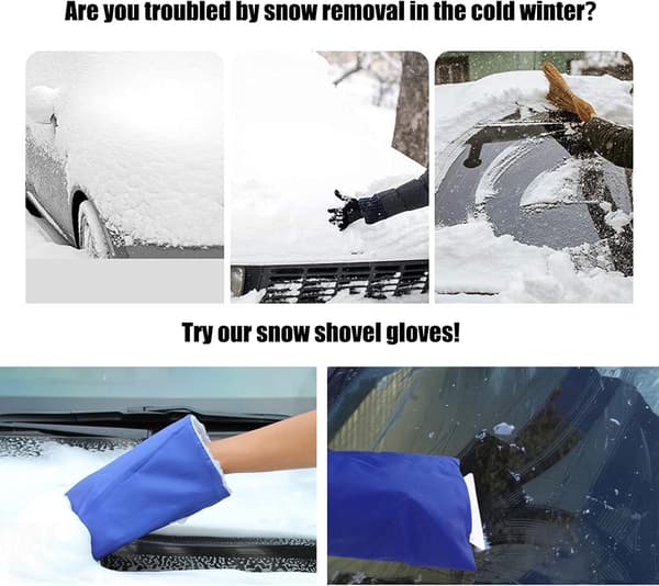 2 st Bilfönsterskrapa Isskrapa med Handske, Snöborste, ZQKLA