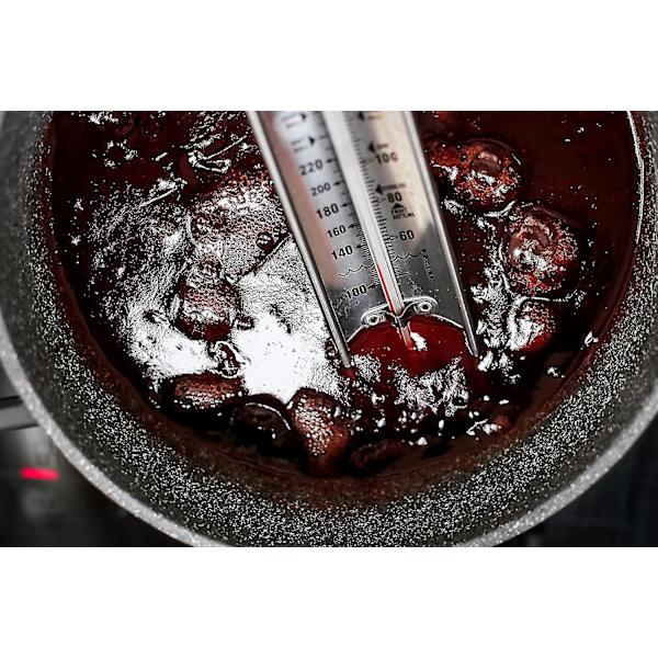 Termometer, temperaturmåler til madlavning af marmelade, sukker, karamel, C