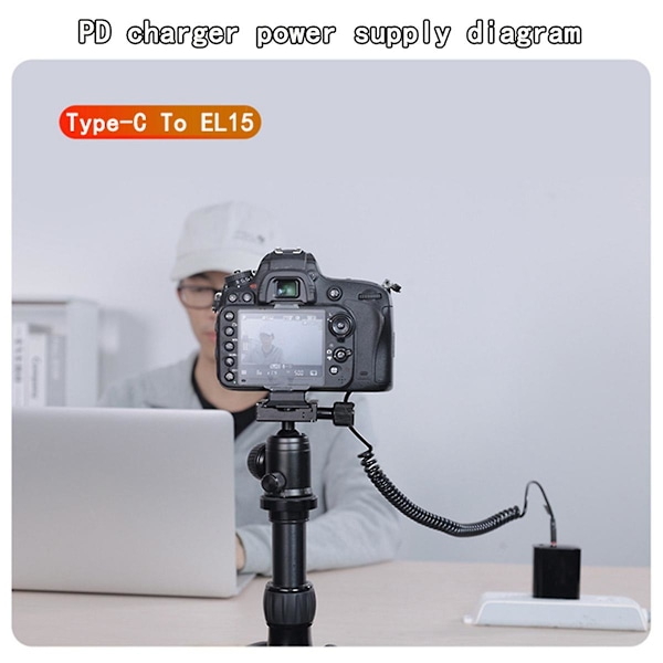 EN-EL15 Dummy Batteri DC Strømadapter AC Adapter for D7000 D7100 D7200 D750 D800E D810A Z5 Z6 Z7 II Kamera Lader