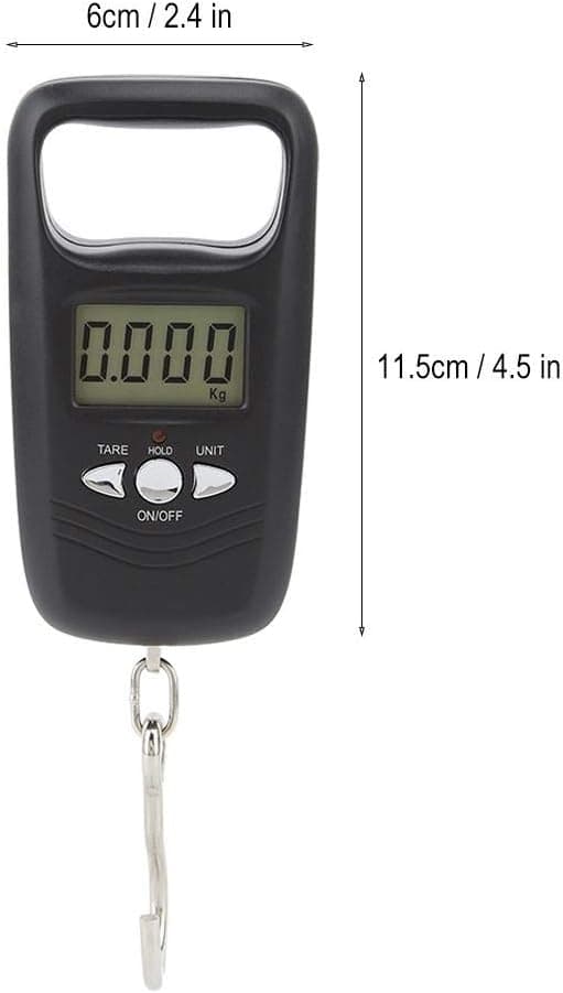 Bagasjeskala 110lb/50kg, Bærbar Elektronisk Vektskala LCD Bakgrunnsbelyst D