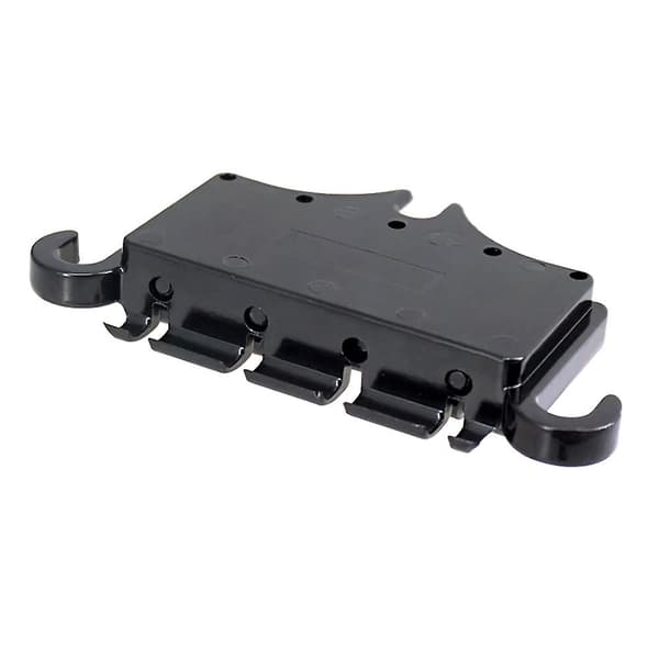 3-punkts 4-strenget basbro-tailpiece i zinklegering, sort