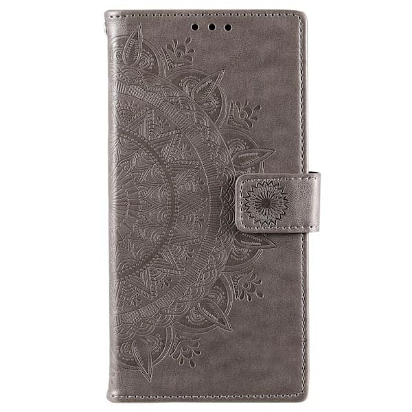 SKALO Samsung S22 Mandala Plånboksfodral - Grå grå, su