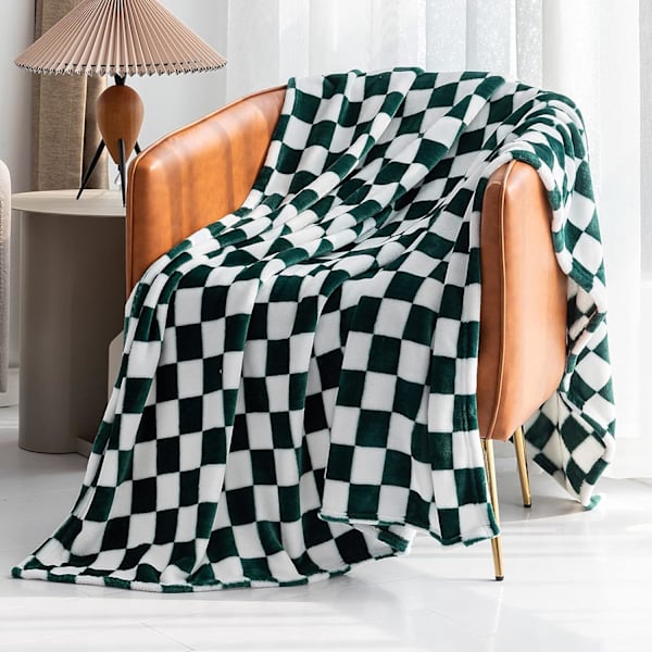 Buffalo Plaid -fleecepeitto (70*140cm, Vihreä) - Ruudullinen Flanellipeitto