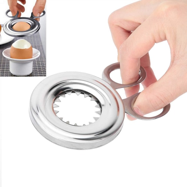 Egg Cutter - Rustfritt Stål Kokt Egg Cutter Multifunksjonell, ZQKLA