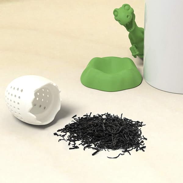 (Grønn) Dinosaur Eggeskall Teinfuser Silikon Te Diffuser f,ZQKLA