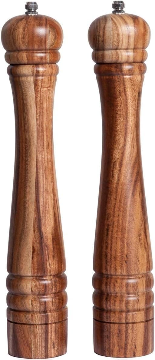 Pepper- og saltkvern. Solid og justerbar kvern, 27 cm høy