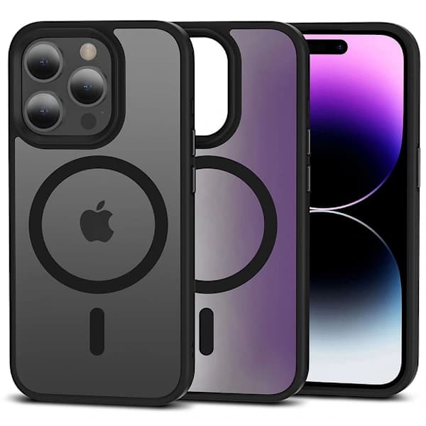 Tech-Protect iPhone 15 Pro Max Kuori MagSafe MagMat Mattamusta,su