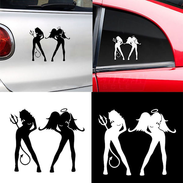 Bilsticker, Ängel och Djävul Sexig Tjej Vattentät Fordon De,ZQKLA