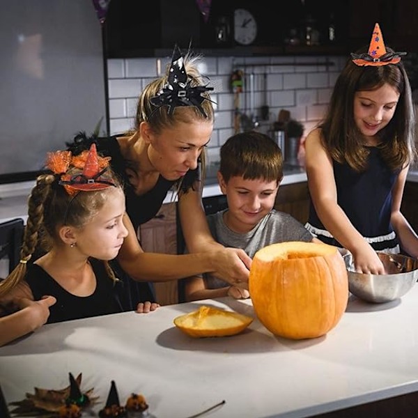 Pakke med 6 Halloween Kostumer Heksehat Børn Piger Halloween Hovedbeklædning