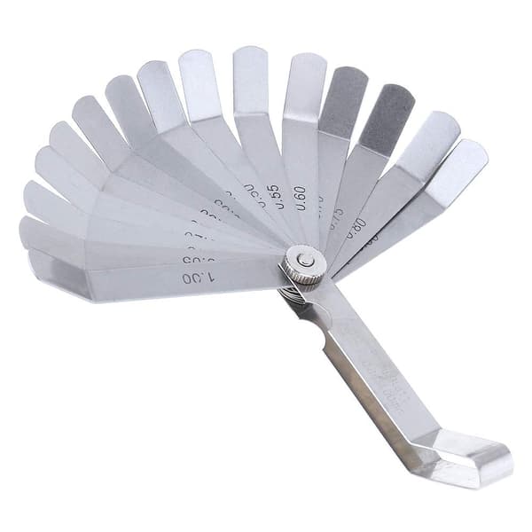Sett med 16 blader, standard metrisk offset ventilmåler for Mea, ZQKLA