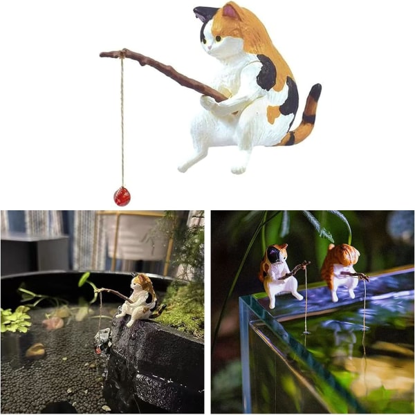 Akvarium Landskapsforming Tegneserie Fiskekatt Ornamenter Akvariumstilbehør
