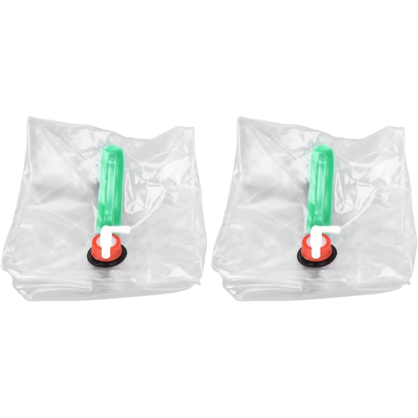20L Livsmedelsgodkänd PVC Hopfällbar Vattendunk, 2 Stycken Vatten, ZQKLA