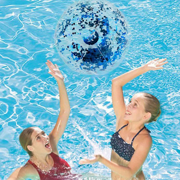 1-pack Glitter Strandboll Uppblåsbar Konfetti Lös Ba, ZQKLA