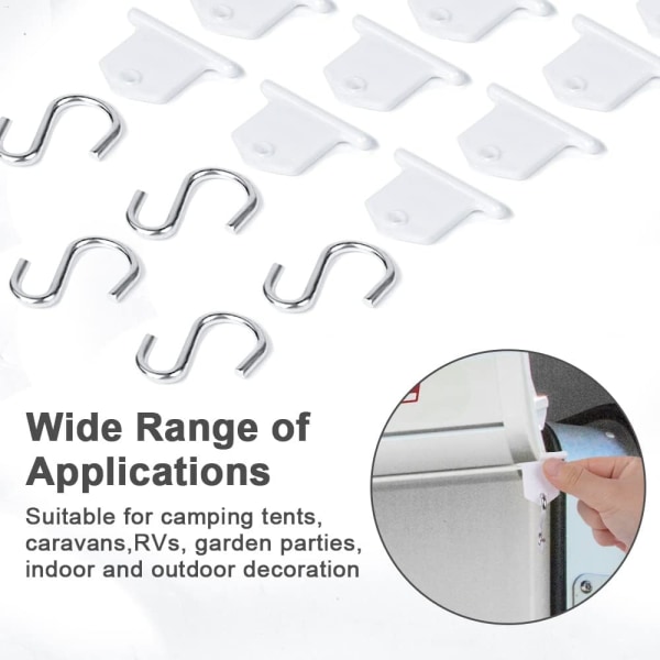 17 Par Markisekroker, RV Markisetilbehør S-formede Kroker, ZQKLA