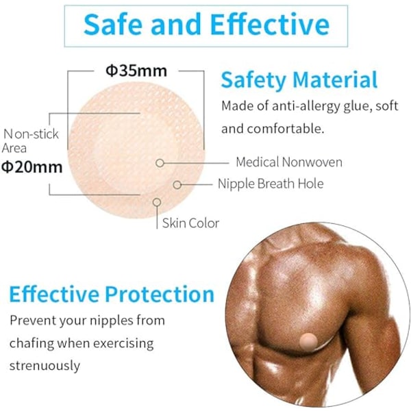 Usynlig pustende selvklebende engangs brystvortedeksler, ZQKLA
