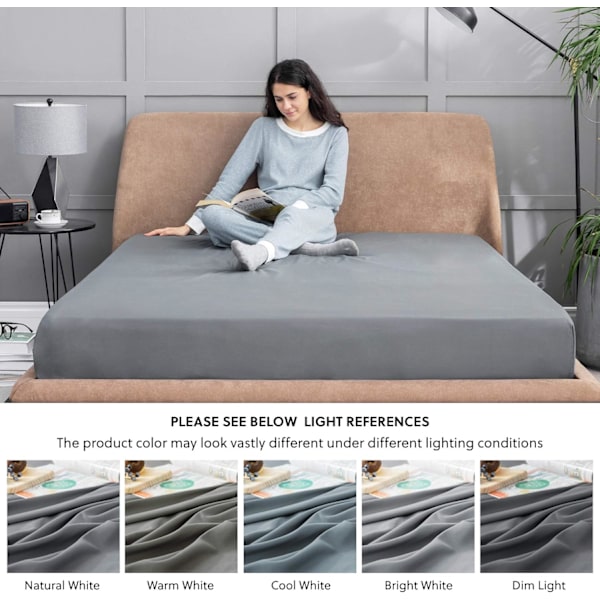 Sängkläder, lakan, queen size, grå - endast lakan för M,ZQKLA