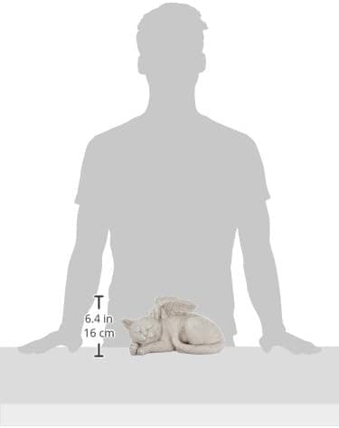 Mindekat Kæledyr Engel Æresstatue Gravsten, 25,5 cm, Polyres