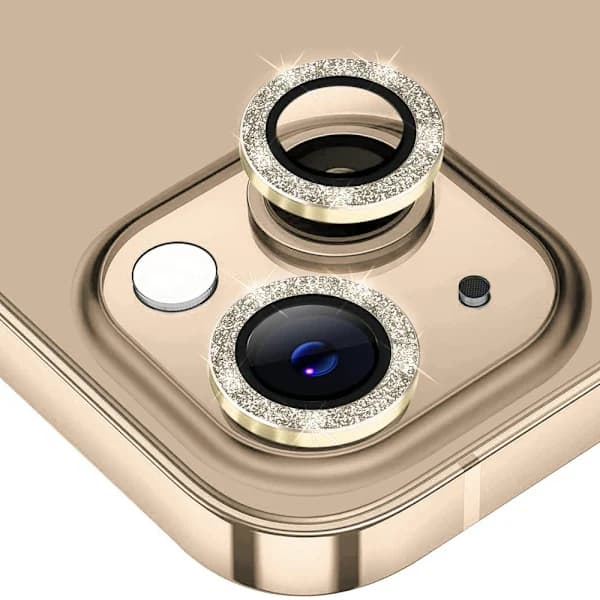 Hat Prince Glitter Linssisuoja iPhone 14/14 Plus Kulta,su