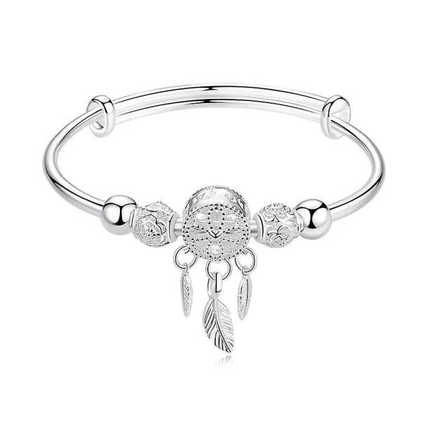 Justerbart Silver Dream Catcher Armband Tofs Gelang