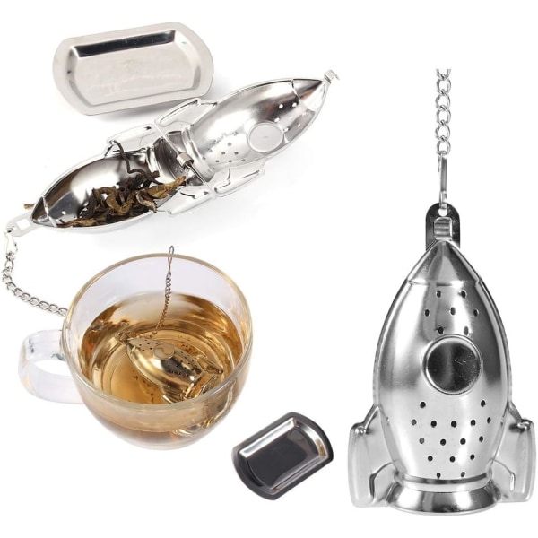 Tefilter i rustfritt stålnett, teinfuser Rakettkjede T, ZQKLA