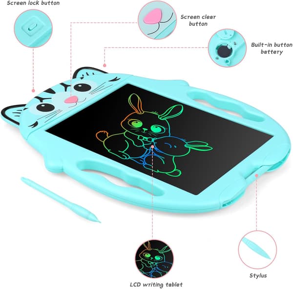 Farverig LCD Skrivetablet Grafiktablet 8,5 Tommer Tegnetablet