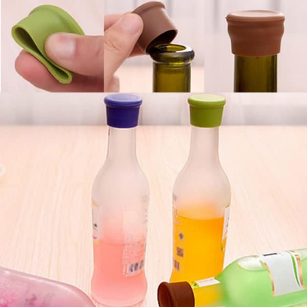 Flaskestopper Sæt af 8 Silikon Flaskestopper til Vin, B,ZQKLA