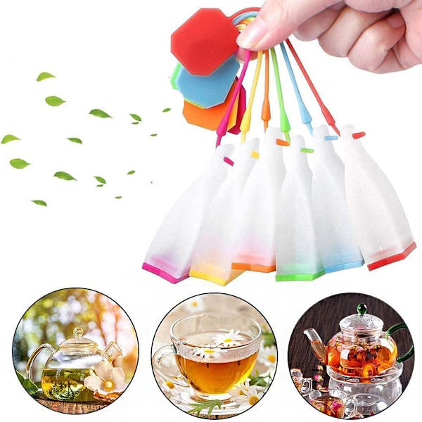 5 stycken filterteinfuser, silikontefilter, tefilter, ZQKLA