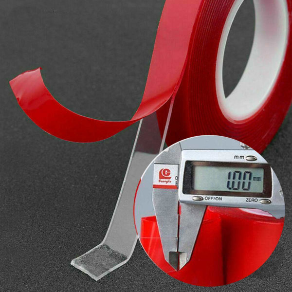 10m x 10mm Klar Dubbelsidig Akrylfoam Limfäste, ZQKLA