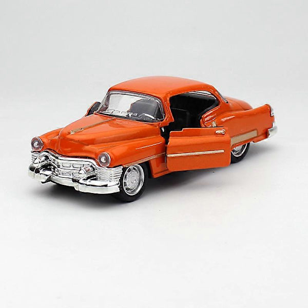 Klassinen Auto 1/32 Skaala Malli Alloy Diecast Simulointi Vetotakaisin Avattava Ajoneuvo Poika Lapset Kokoelma, oranssi