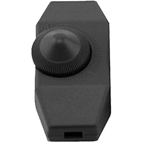 Inline Dimmerbryter 220-240V Bryter med knottdimmer Lysbryter for lamper (Svart)