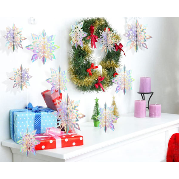 12 st Frozen Party Julsnöflingor Dekorationer 3d Hollo,ZQKLA