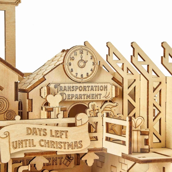 3D Træpuslespil Santas Fabrik Model Kits, Hjernepuslespil an,ZQKLA
