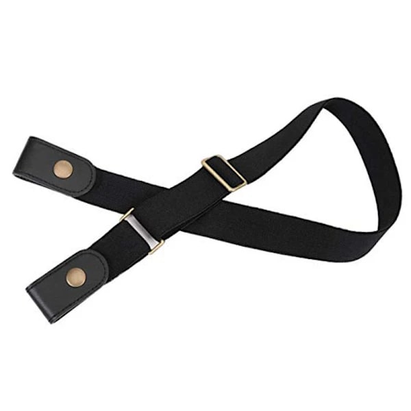 2-pakning Elastisk belte uten spenne (one size) Svart