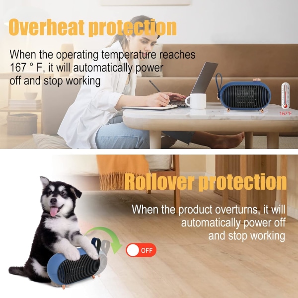 Discount Space Heater – Bärbar minivärmare för hem och hemma, ZQKLA