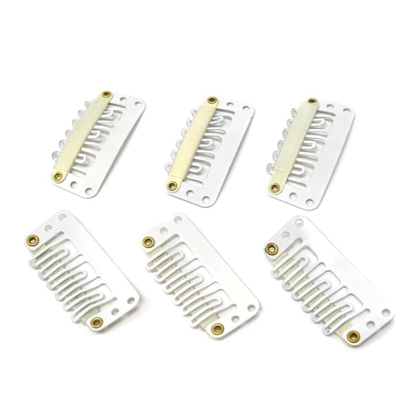 50 stk. 6-tanns U-formede klips for hår extensions - 3,3 cm/1,3 tommer
