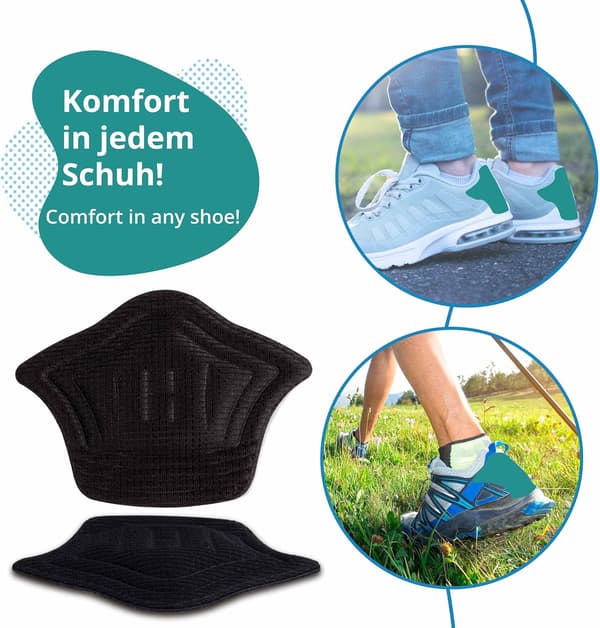 Sorte, 4 par hælputer for sko som er for store - Self,ZQKLA