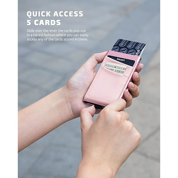 Kortholder med pengelomme Pop Up Wallet RFID-blokering Sl,ZQKLA