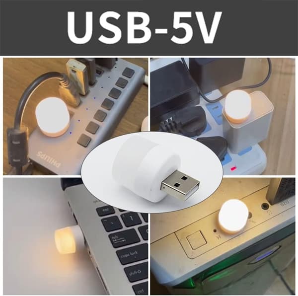 12-pak Mini USB LED Natlamper, Sensorløse, Plug-in, Varm, ZQKLA