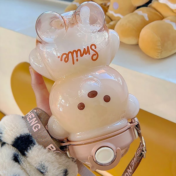 1400ML Kawaii Vesipullo Matka Karhu Vedenkeitin Urheilu Juominen, ZQKLA