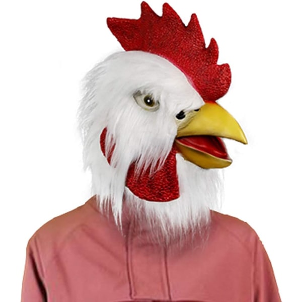 Halloween-nyhet Kycklinghuvudmask Kostym Festtupp He,ZQKLA