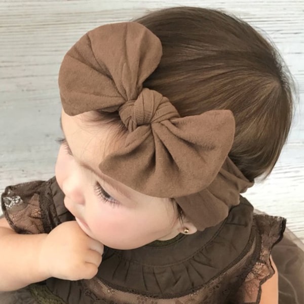 28 st Baby Girl Pannband med rosetter Nylon hårbåge elastik, ZQKLA