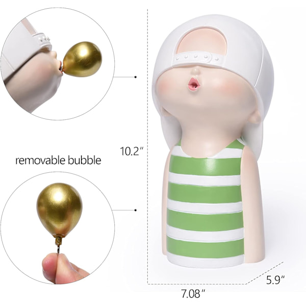 Hartskulpturer i Resin för Heminredning, Bubbelpojke Byststatyer och Scu,ZQKLA