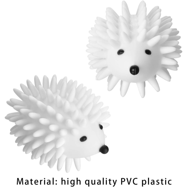 4-pak tørretumblerbolde, pindsvin, genanvendelige, fri for sammenfiltring, ZQKLA